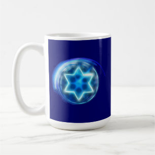Stjärna omringad kaffemugg