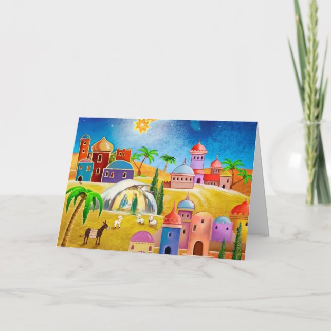 Stjärna över Bethlehem x-mas kort (Framsida)