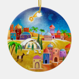 Stjärna över Bethlehem x-mas prydnad Julgransprydnad Keramik