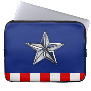 Stjärna på Festive Patriotic Färg Laptop Fodral