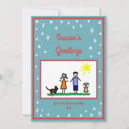 Stjärna Personlig - platta Julhälsningar kort