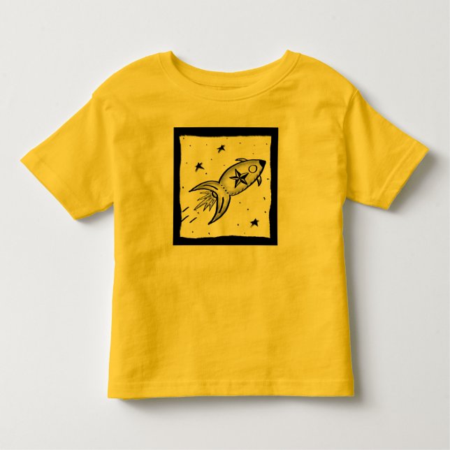 Stjärna Rocketship - nd Tee Shirt (Framsida)