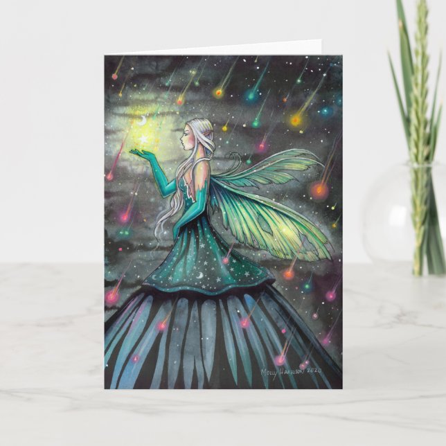 Stjärna Shoes Celestial Fairy Fantasy Art Kort (Framsida)