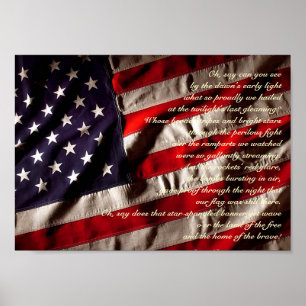 Stjärna Spangled banertryck Poster