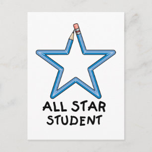 Stjärna Student-vykort Vykort