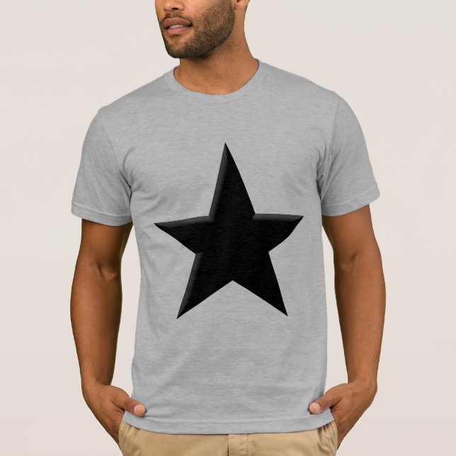 Stjärna - svart t shirt (Framsida)