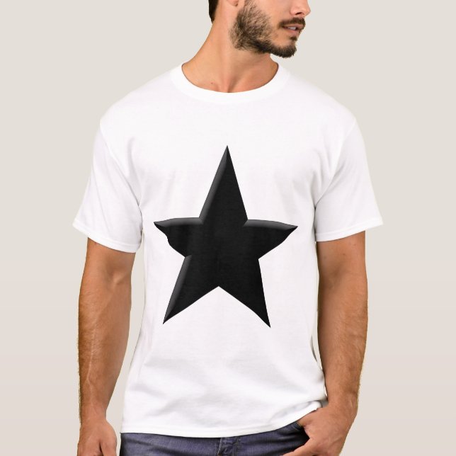 Stjärna - svart tee (Framsida)