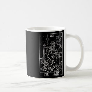 Stjärna Tarot Card Halloween Sjöjungfru Gothic Wit Kaffemugg