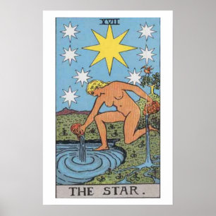 Stjärna-Tarot-kortet Poster