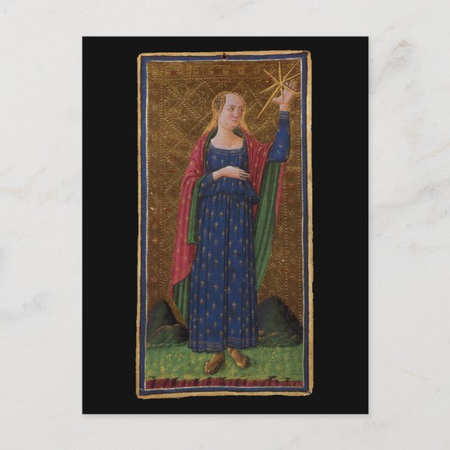 Stjärna-Tarot-kortet Vykort (Framsida)