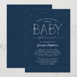 Stjärna virtuell baby shower inbjudan