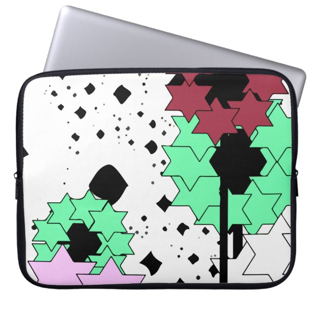 Stjärnablommor Laptop Fodral (Framsidan)