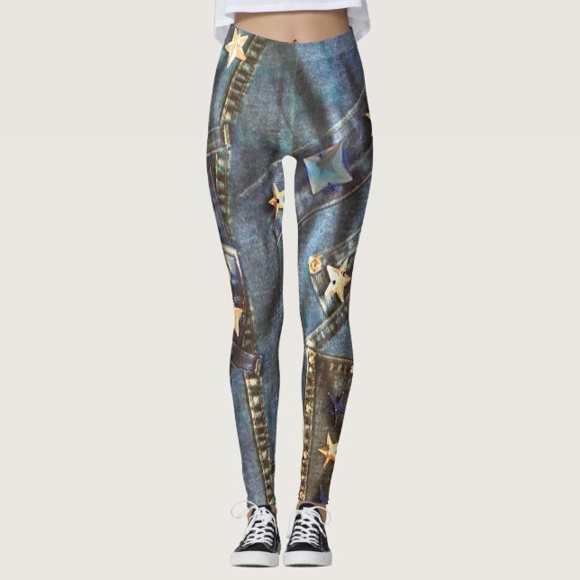 Stjärnajeans Leggings (Framsida)