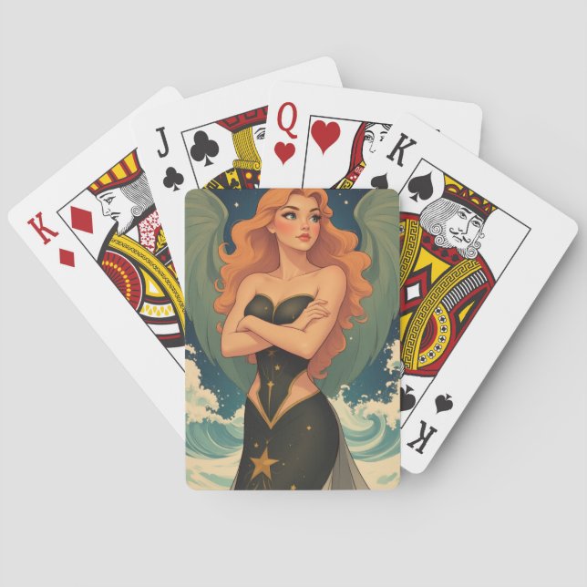 Stjärnälva flickängel casinokort (Baksidan)