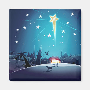 Stjärnan av Bethlehem. Julgåvamagneter Magnet