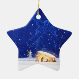Stjärnan av Bethlehem & UNIVERSITETSLÄRAREN Julgransprydnad Keramik