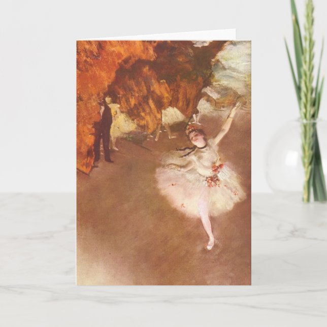 Stjärnan (den Prima ballerinaen) vid Edgar Degas Kort (Framsida)