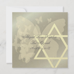 Stjärnan för Bat mitzvah inbjudningar till David/B