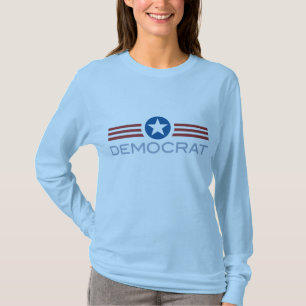Stjärnan görar randig demokratT-tröja Tee Shirt