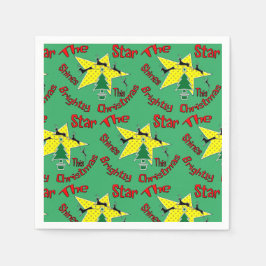 Stjärnan lyser mycket i julklapp pappersservett