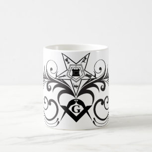 Stjärnan och kvadrera kaffemugg