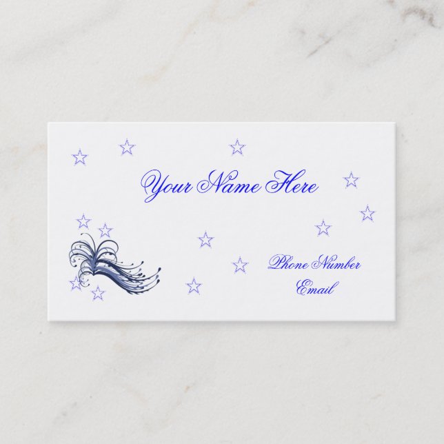 Stjärnan profilerar kortmallen visitkort (Framsida)