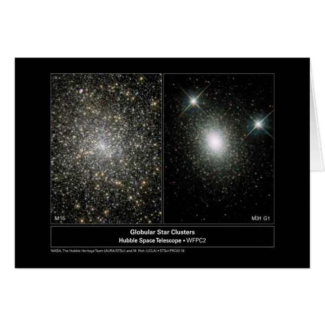 Stjärnan samla i en klunga det Hubble Hälsningskort (Framsidan Horizontal)