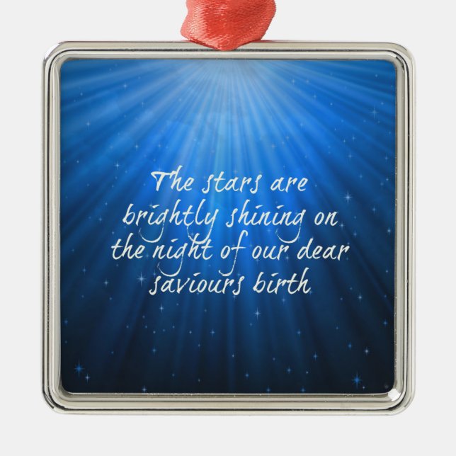 Stjärnan som sminkar ljus på den bästa saftfödseln julgransprydnad metall (Framsidan)