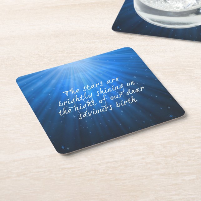 Stjärnan som sminkar ljus på den bästa saftfödseln underlägg papper kvadrat (Vinklad)