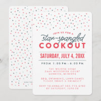 Stjärnan Spangled cookouten 4th av den Juli