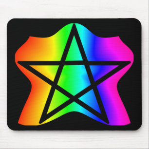 StjärnaregnbågePentagram Musmatta