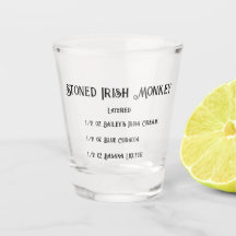 Stjärnat Irish Monkey Novelty Shot Glass