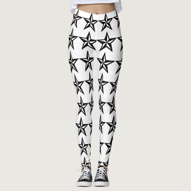 Stjärnbalkar Leggings (Framsida)