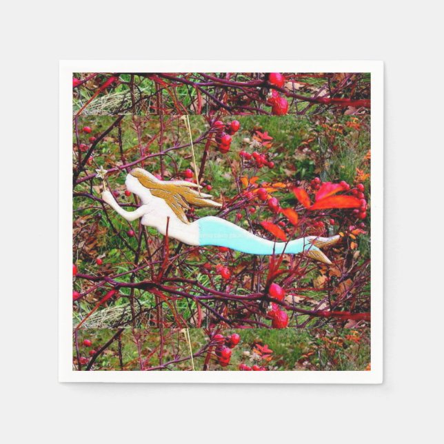 stjärnbärande sjöjungfru pappersservett (Framsidan)