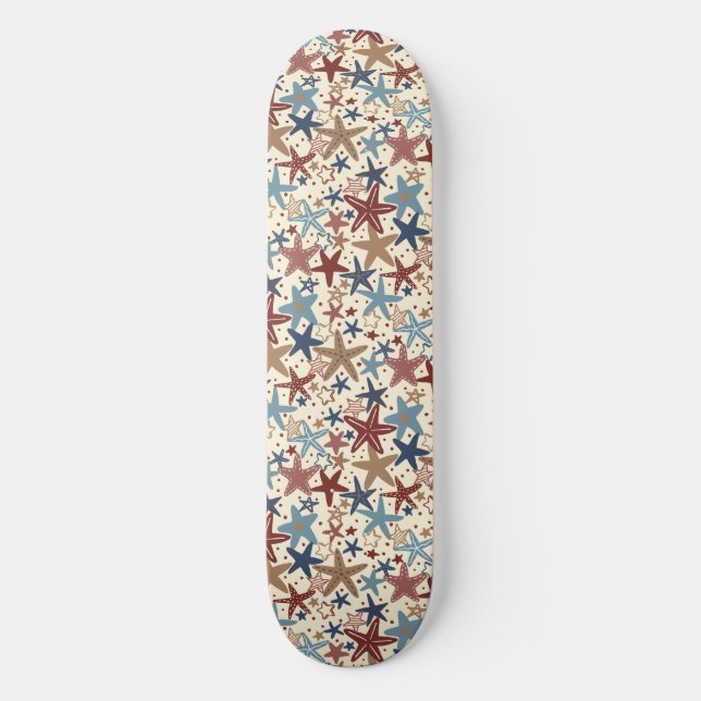 Stjärnbeprydd Mini Skateboard Bräda 18,5 Cm (Framsida)