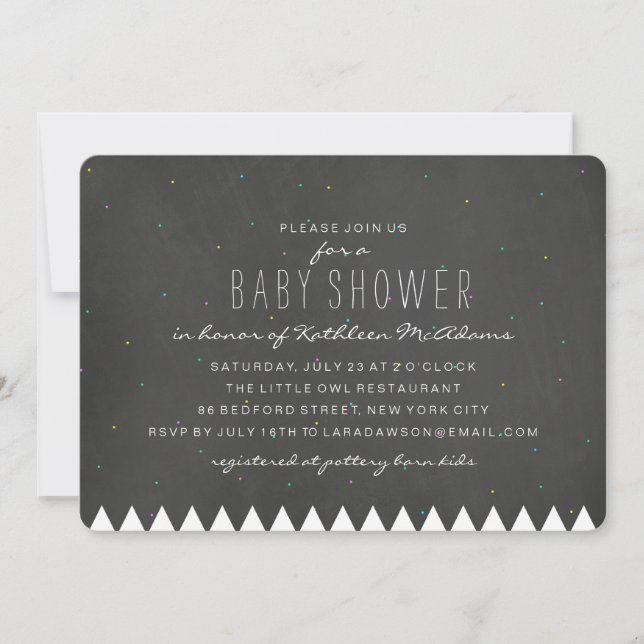 Stjärnberg Baby Shower Inbjudan (Framsida)