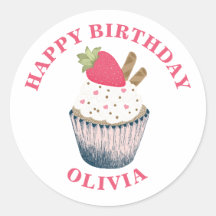 Stjärnbergskakor Sticker - Rosa Heart Sprinkles