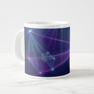 Stjärnbild, Abstrakt Fantasi Fraktal Konst Jumbo Mugg