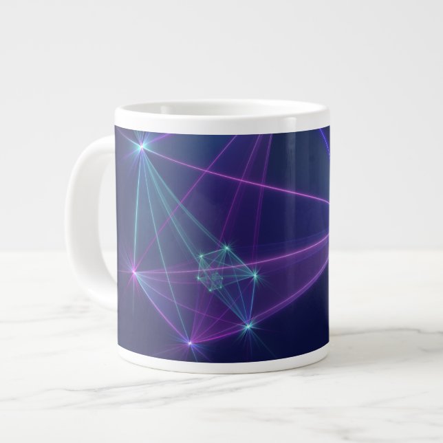 Stjärnbild, Abstrakt Fantasi Fraktal Konst Jumbo Mugg (Framsida vänster)