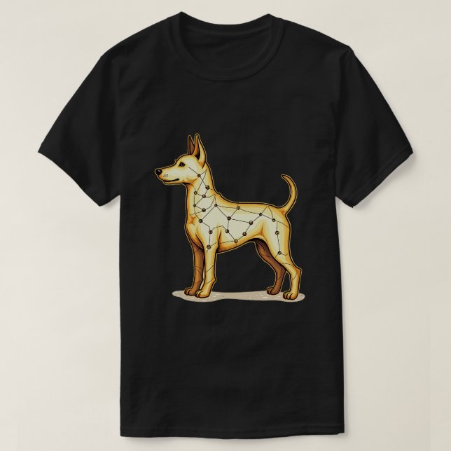 Stjärnbild Hund T Shirt (Design framsida)