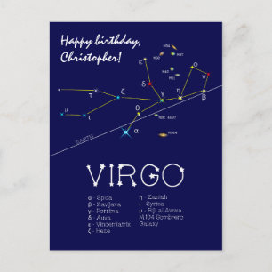 Stjärnbild Jungfrun Vykort