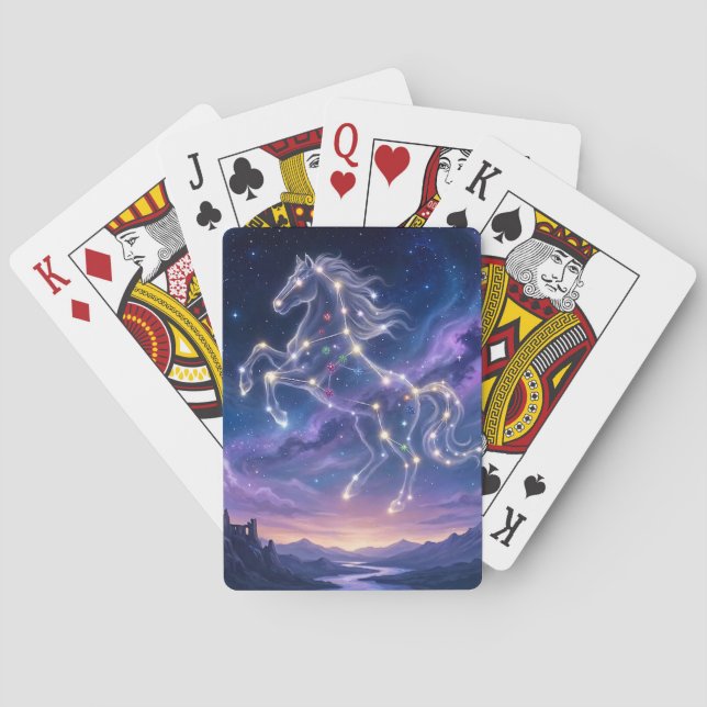 Stjärnbilden Den tappra hästen Casinokort (Baksidan)