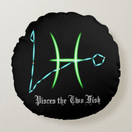 Stjärnbilden Fiskarna Rund Kudd Kudde