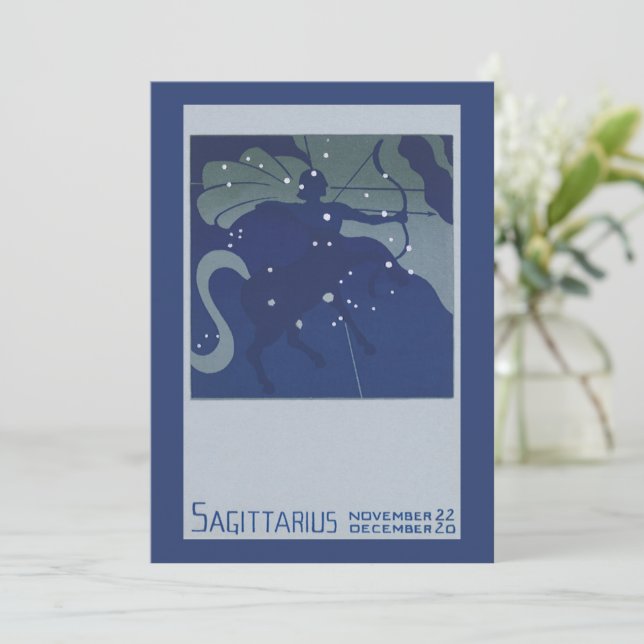 Stjärnbilden Skytten Vintage Zodiak Astrologi (Stående Fram)