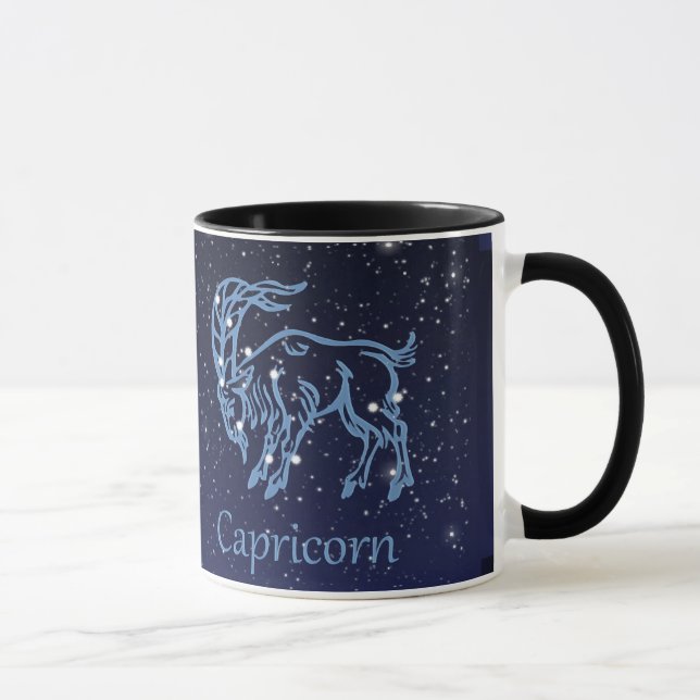 Stjärnbilden Stenbocken och Zodiakens tecken Mugg (Höger)
