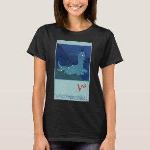 Stjärnbilden Stenbocken, Vintage Zodiak, Astrologi Tee