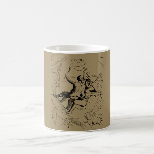 Stjärnbilden Tvillingarna Zodiak Hevelius omkring  Kaffemugg (Center)