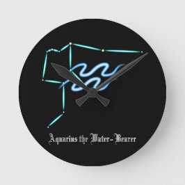 Stjärnbilden Vattumannen Rund klocka
