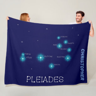 Stjärnbildning på norra halvklotet Pleiades Fleecefilt