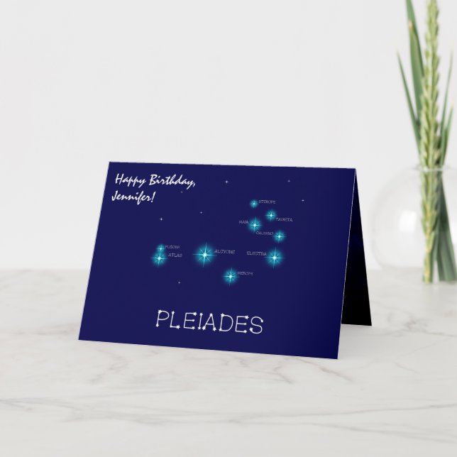 Stjärnbildning på norra halvklotet Pleiades Kort (Framsida)